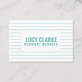 Personlig "Turkos Strips" (UK/Euro) Visitkort