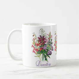 Personlig Turtlehead och Beardtongue Flowers Kaffemugg