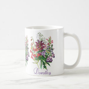 Personlig Turtlehead och Beardtongue Flowers Kaffemugg