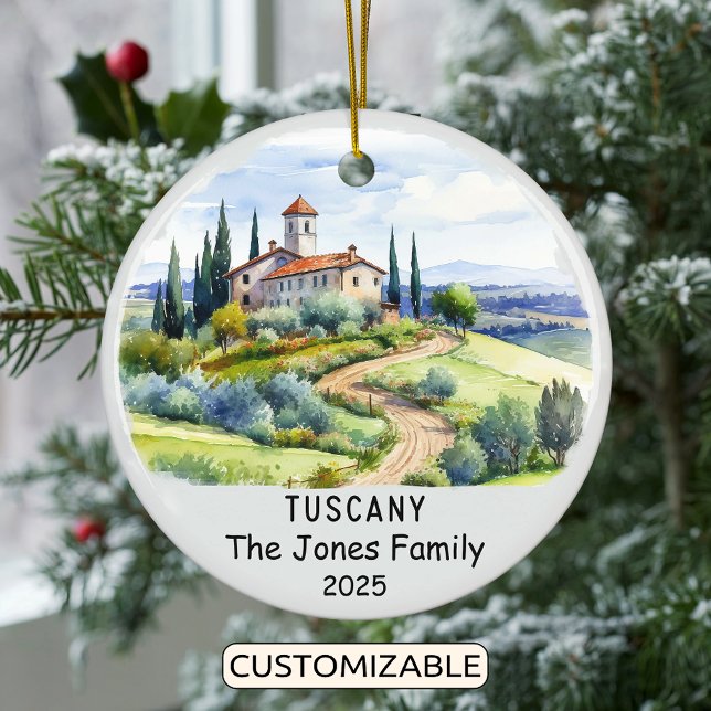 Personlig Tuscany Ornament, Italien Julgransprydnad Keramik (Skapare uppladdad)