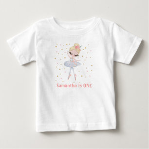 Personlig Tutu Ballerina Första eller Valfri Födel T Shirt