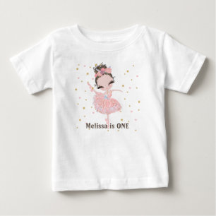 Personlig Tutu Söt Ballerina Första Födelsedagspre T Shirt