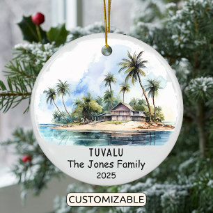 Personlig Tuvalu Ornament, Oceanien Julgransprydnad Keramik