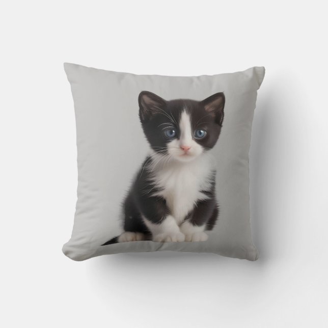 Personlig Tuxedo Kitten Kudde (Framsida)