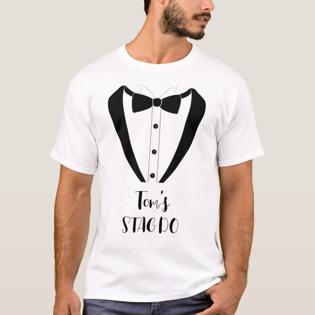 Personlig Tuxedo STAGDO T Shirt (Framsida)