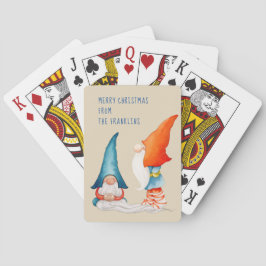 Personlig, två färgstarka julventiler casinokort