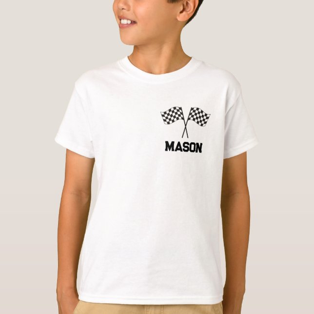 Personlig två Fast & Roligt Tävla på födelsedagen T Shirt (Framsida)
