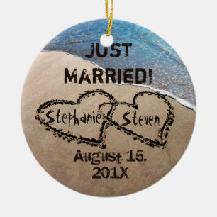 Personlig två hörningar i Sand-ornament Julgransprydnad Keramik