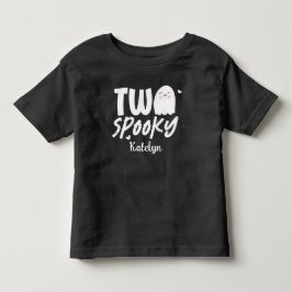 Personlig två-taloky Halloween 2:a födelsedagen T Shirt