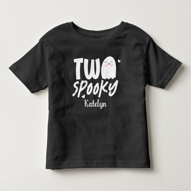 Personlig två-taloky Halloween 2:a födelsedagen T Shirt (Framsida)