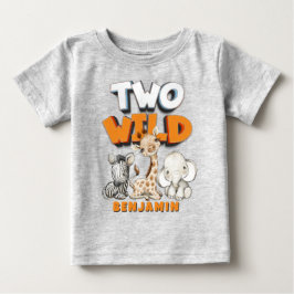 Personlig Två Vilder Tecknader Safari Andra födels T Shirt