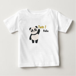 Personlig tvilling 1 Panda babybodysuit T Shirt
