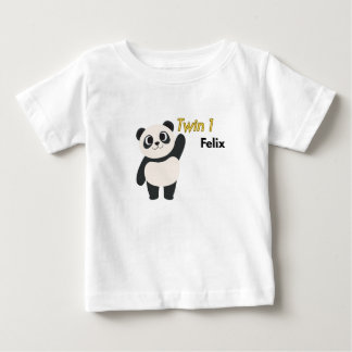 Personlig tvilling 1 Panda babybodysuit T Shirt