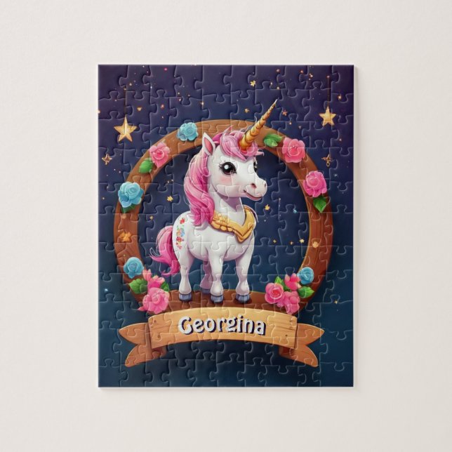 Personlig Twilight Unicorn Pussel (Vertikal)