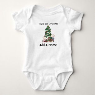 Personlig Twin 1:a juldräkt Tee Shirt