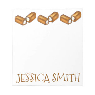 Personlig Twinkie Junk Food Foodie Snack Cakes Anteckningsblock