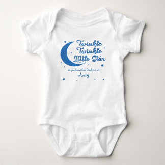Personlig Twinkle Little star glitter T Shirt