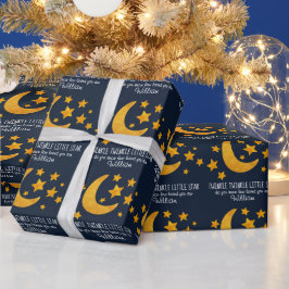 Personlig Twinkle Little Star Måne & Stars Presentpapper