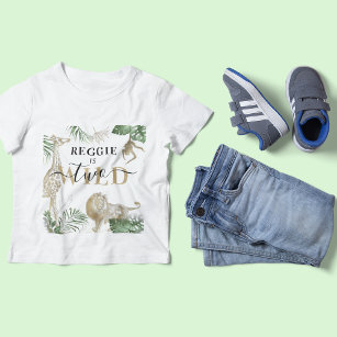 Personlig "Two Vild" Jungle/Safari Baby T-Shirt