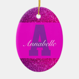 Personlig-typografi namn-dekoration julgransprydnad keramik