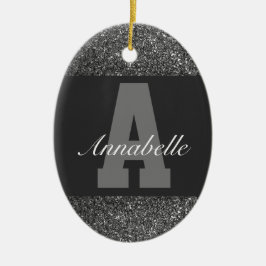 Personlig-typografi namn-dekoration julgransprydnad keramik