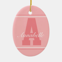 Personlig-typografi namn-dekoration julgransprydnad keramik