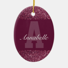 Personlig-typografi namn-dekoration julgransprydnad keramik