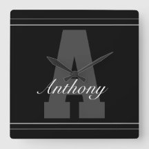 Personlig-typografi namn klocka