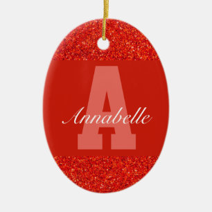 Personlig-typografi-namn-ornament Julgransprydnad Keramik