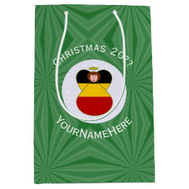 Personlig tysk ängel julflagga