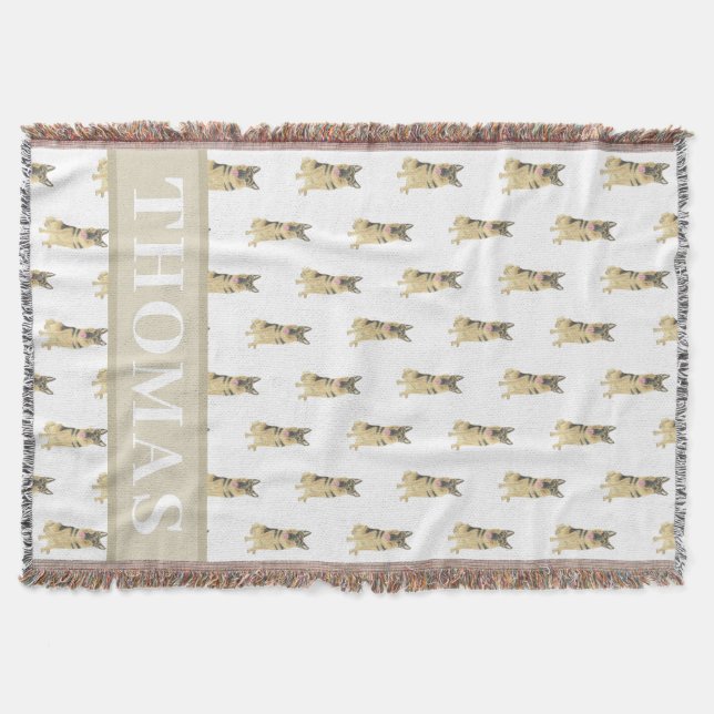 Personlig tysk herdehund filt (Framsidan)