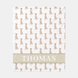 Personlig tysk pinscher fleecefilt