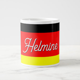 Personlig Tyska Flagga Jumbo Mugg