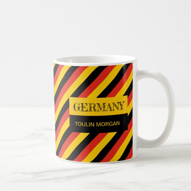 Personlig Tyska Flagga Kaffemugg (Höger)