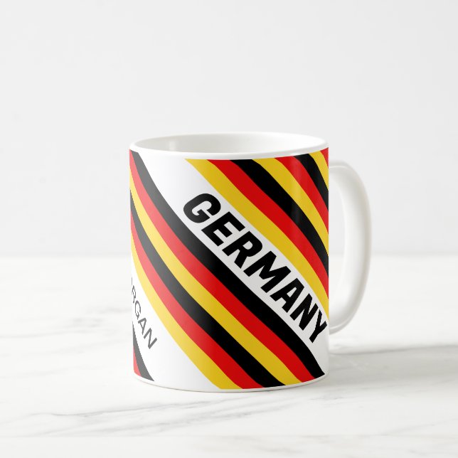 Personlig Tyska Flagga Kaffemugg (Framsida höger)