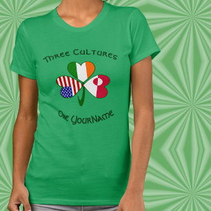 Personlig Tyskland Irland USA Shamrock Kvinnors T Shirt