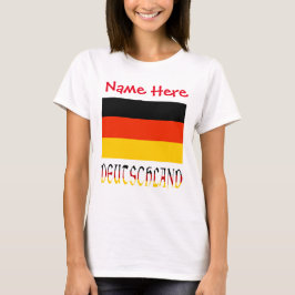 Personlig Tysklands Flagga Kulturarv Kvinnor T Shirt