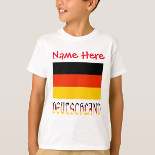 Personlig tysklandsflagga arvs pojkars t shirt