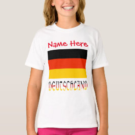 Personlig tysklandsflagga Heritage Girls' T Shirt