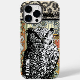 Personlig Uggla Blommigt Warm Earth Tones Damask