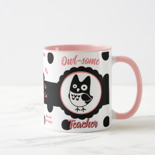 Personlig Uggla-some Teacher Mugg