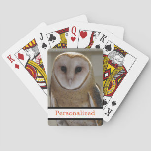 Personlig Uggla Vild Bird Facing Casinokort