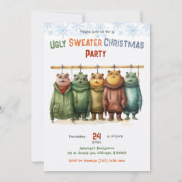 Personlig Ugly Sweater jul Party Inbjudningar