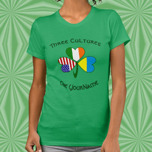 Personlig Ukraina Irland USA Shamrock Kvinnor T Shirt