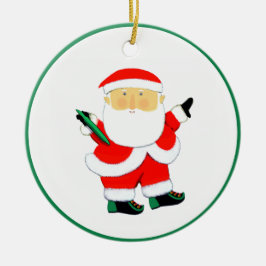 personlig ulfrisbee julgransprydnad keramik