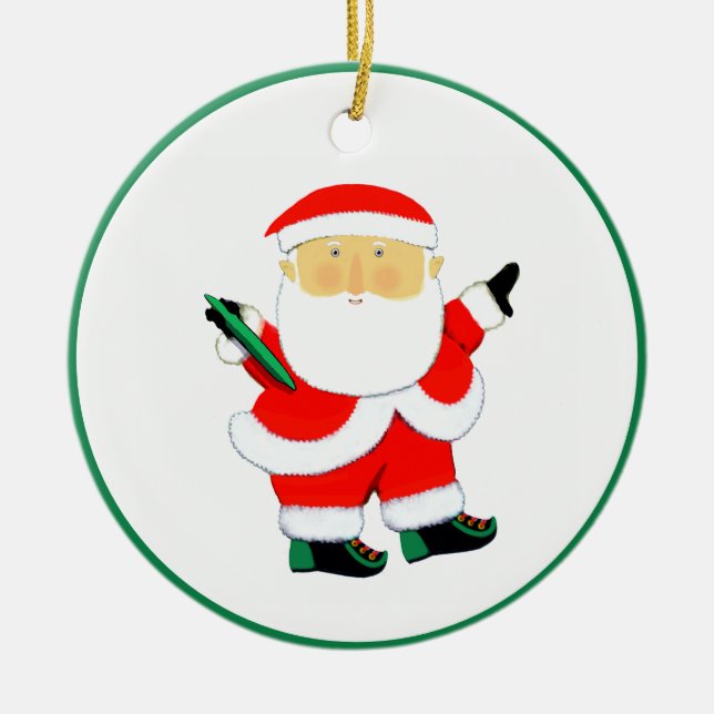 personlig ulfrisbee julgransprydnad keramik (Framsidan)