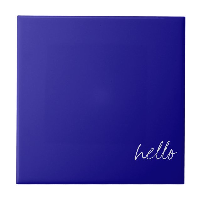 Personlig Ultramarine Blue Kakelplatta (Framsidan)