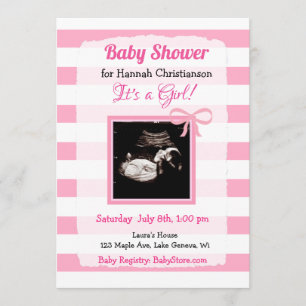 Personlig Ultrasound Bild Baby Shower Inbjudningar