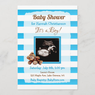 Personlig Ultrasound Bild Baby Shower Inbjudningar