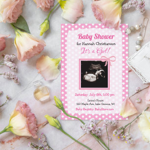 Personlig Ultrasound Bild Baby Shower Inbjudningar